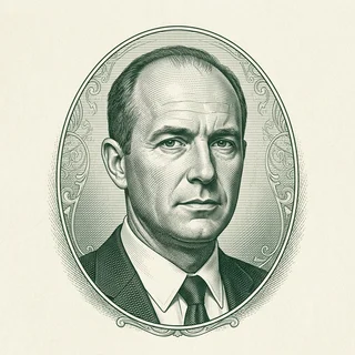 Engraved portrait of Doug Pfeiffer