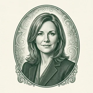 Engraved portrait of Melissa Grantham