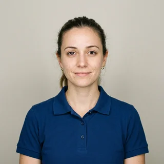 Brielle Marchetti in a navy work polo