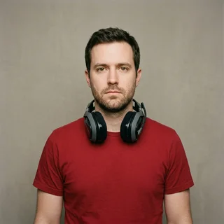 Dev Kowalczyk with a gaming headset around his neck