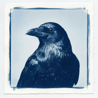 Cyanotype portrait of Marguerite Ash