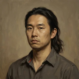 Painted portrait of Wen-Ju Halloran