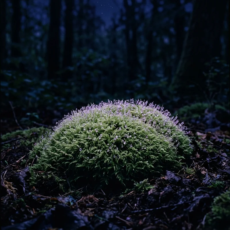 Render in progress: a moss bed, still resolving