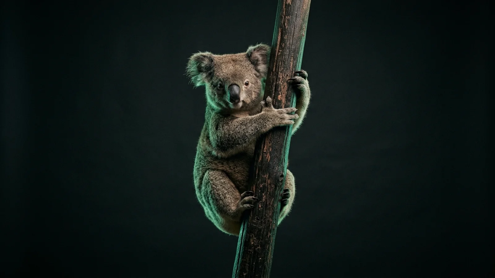 Instructor koala on the Trunk, broadcasting live