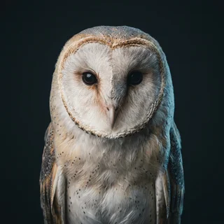 Portrait of Bartholomew Screech, a barn owl