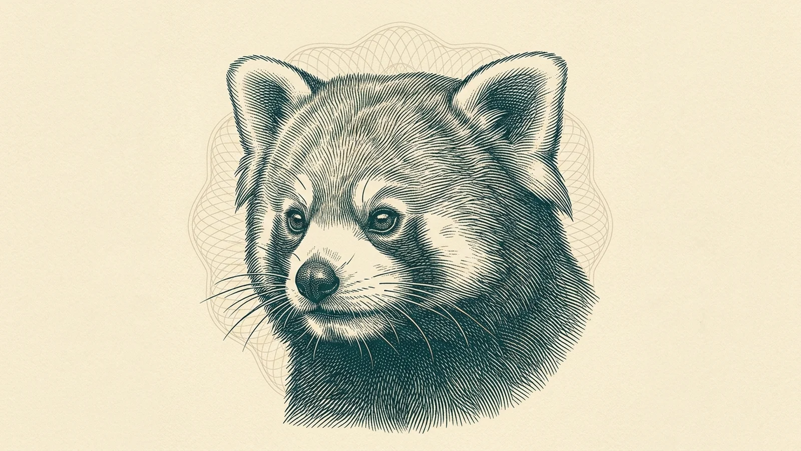 Engraved banknote portrait of a red panda, the face of Tender legal tender
